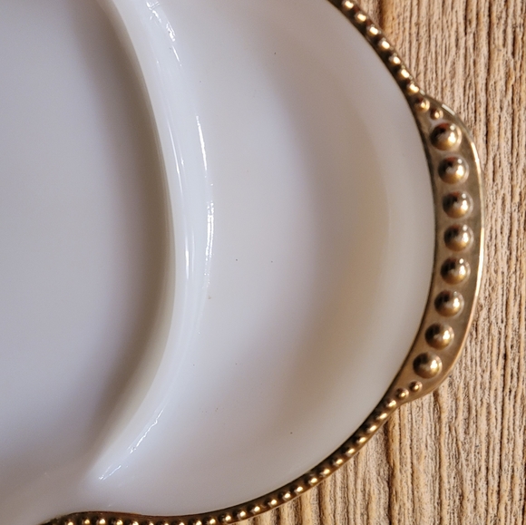 Vintage Fire King Oven Ware Divided Milk Glass Dish - Picture 2 of 8